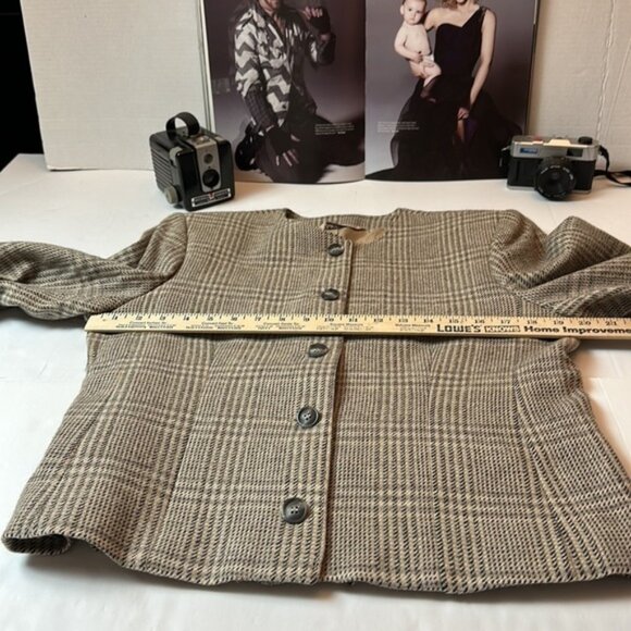 Vintage houndstooth 100% pure wool blazer - Picture 7 of 15